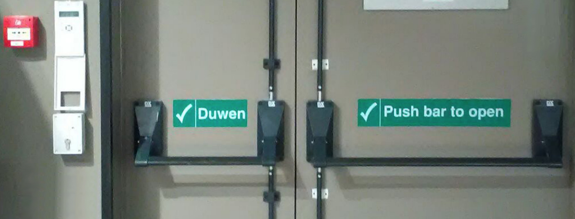 Inbraakwerend paniekbeslag op vluchtdeuren en de nooduitgangen